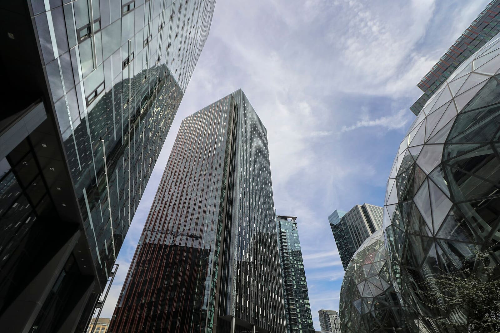 Amazon's glass Spheres at the company's Seattle headquarters