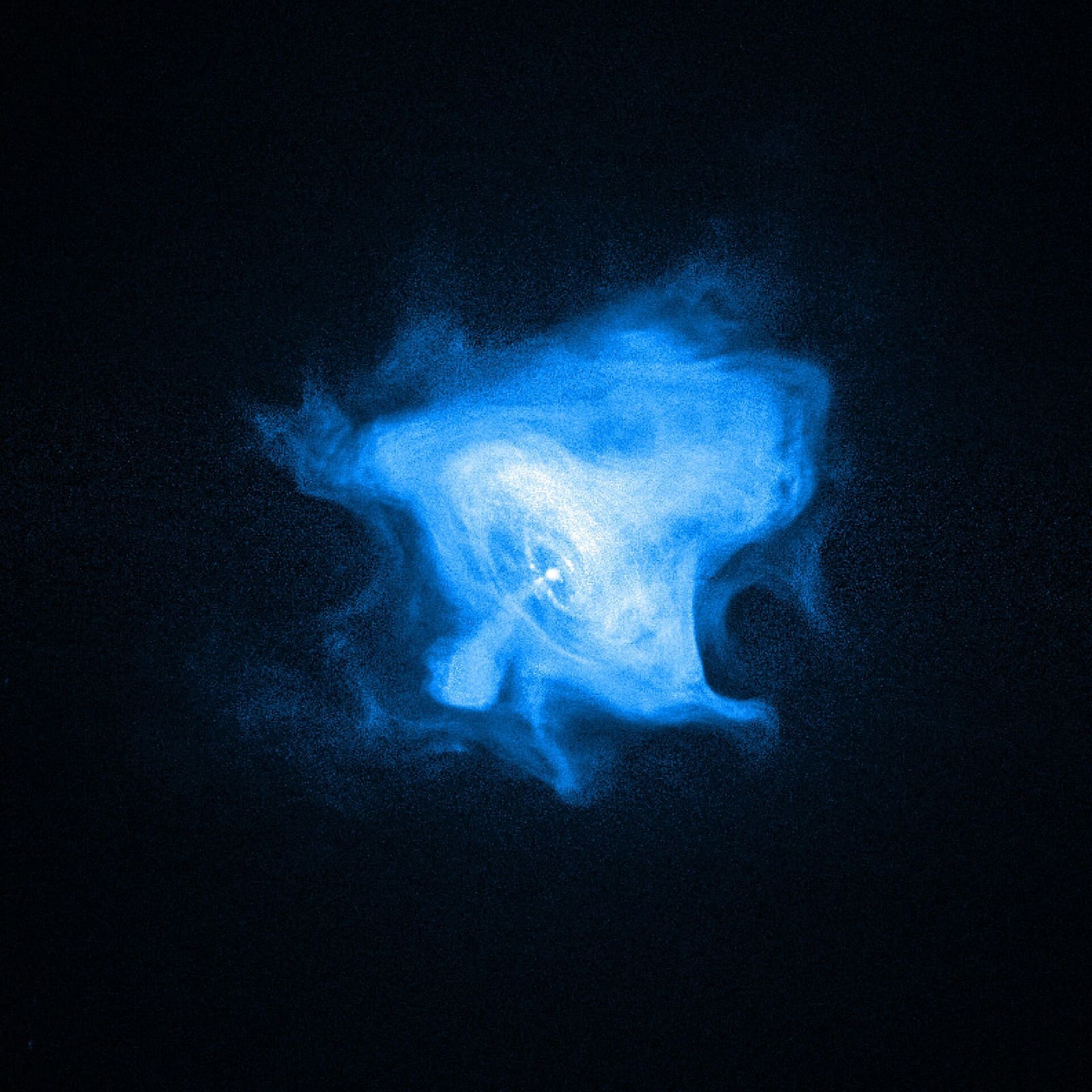 X-ray image of the pulsar in the Crab Nebula
